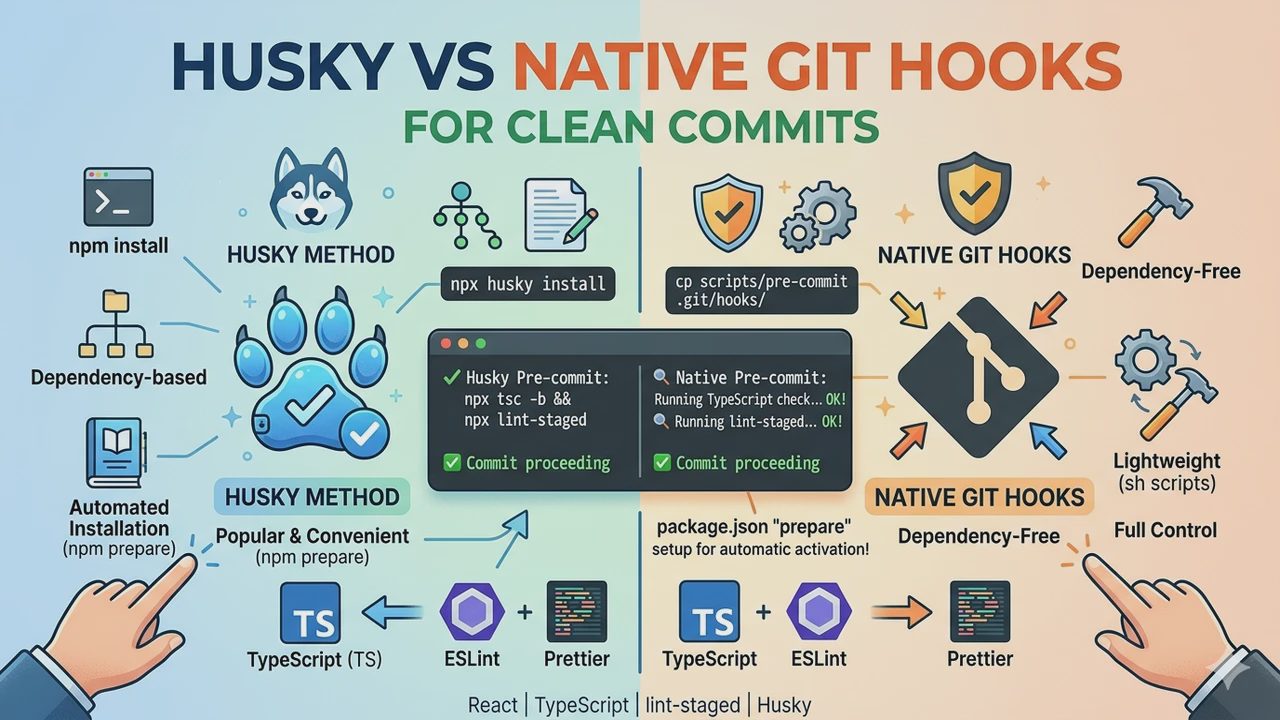 Pre-Commit Hooks: Husky vs Native Git Hooks for Clean Commits