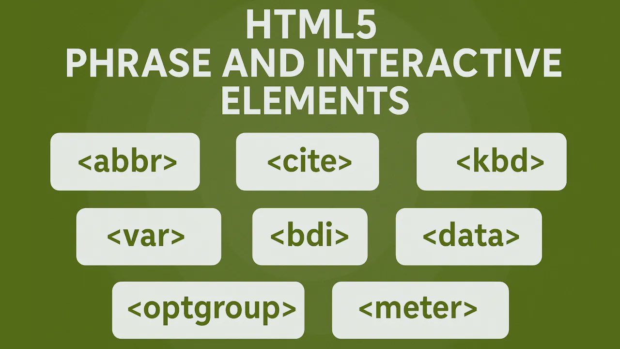 Rarely Used Obscure HTML Tags